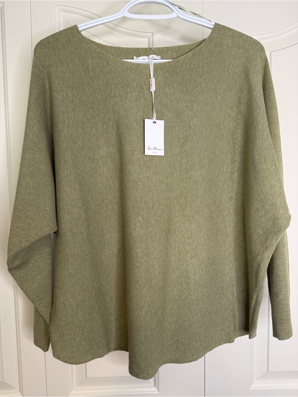Vila Moda Olive Scoop Neck Knit Sweater